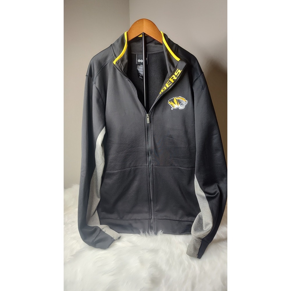 Mizzou Tigers Gen2 Black Full Zip Track Jacket‎ Mens Medium